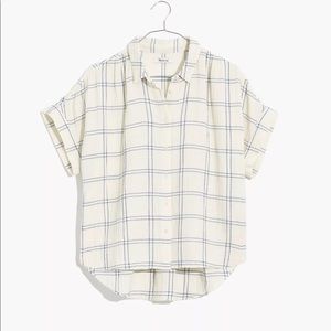 Madewell Lightspun Hilltop Shirt in Windowpane